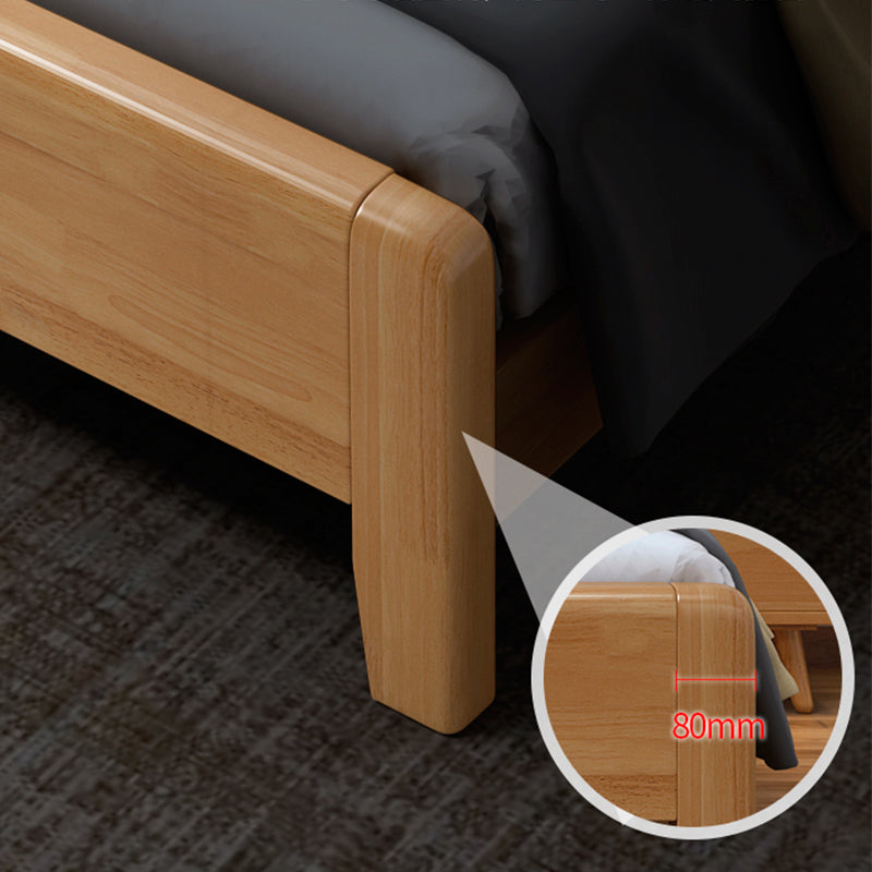 Letto in legno massiccio scandinavo con testiera da 39,37 "