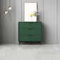 Modern Bar Pulls Accent Chest with 3/6 Drawers and Straight Legs 31"L x 12"W x 31"H Green Clearhalo 'Cabinets & Chests' 'cabinets_chests' 'furn' 'furn_cabinets_chests' 'Furniture' 'Living Room Furniture' 5346724