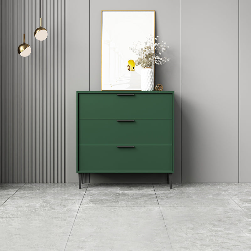 Modern Bar Pulls Accent Chest with 3/6 Drawers and Straight Legs 31"L x 12"W x 31"H Green Clearhalo 'Cabinets & Chests' 'cabinets_chests' 'furn' 'furn_cabinets_chests' 'Furniture' 'Living Room Furniture' 5346724
