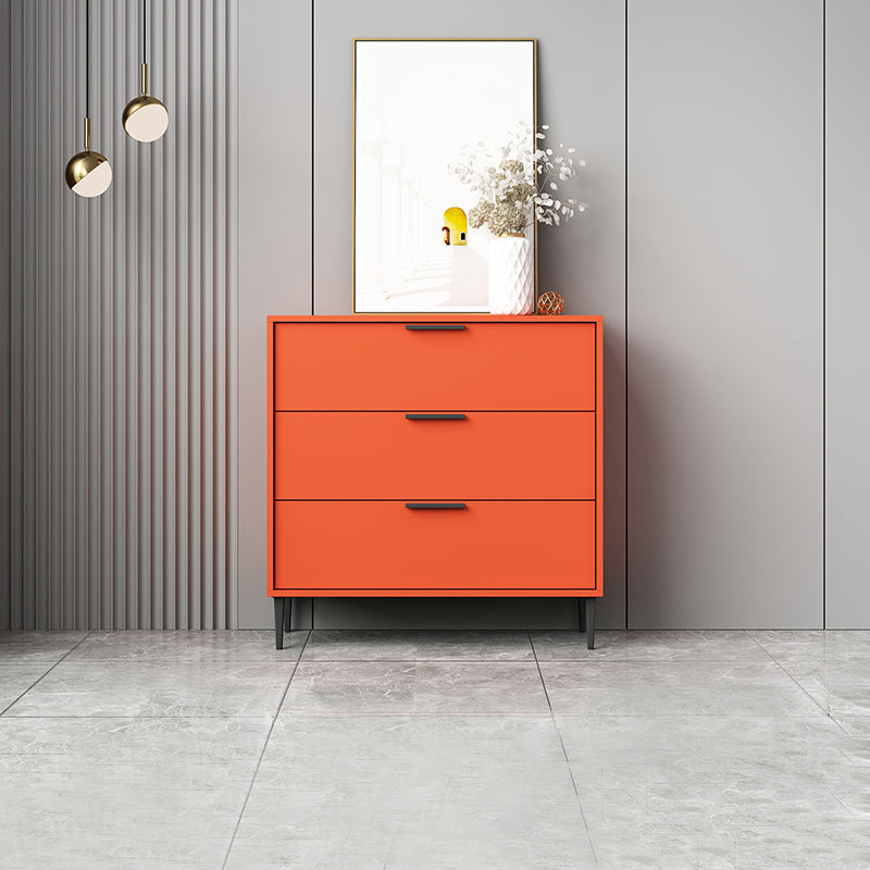 Modern Bar Pulls Accent Chest with 3/6 Drawers and Straight Legs 31"L x 12"W x 31"H Orange Clearhalo 'Cabinets & Chests' 'cabinets_chests' 'furn' 'furn_cabinets_chests' 'Furniture' 'Living Room Furniture' 5346727