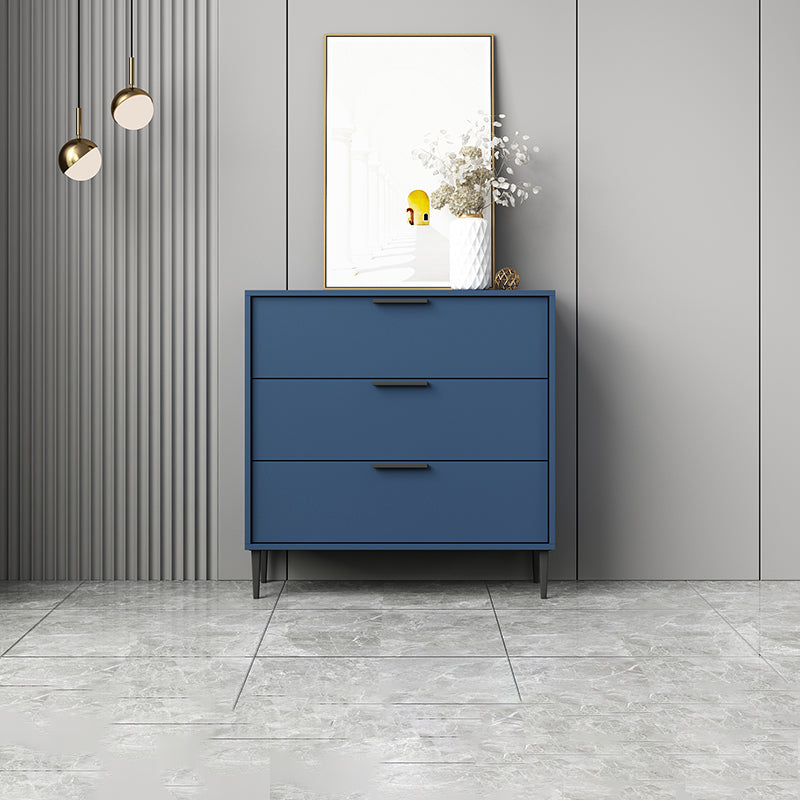 Modern Bar Pulls Accent Chest with 3/6 Drawers and Straight Legs 31"L x 12"W x 31"H Blue Clearhalo 'Cabinets & Chests' 'cabinets_chests' 'furn' 'furn_cabinets_chests' 'Furniture' 'Living Room Furniture' 5346728