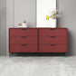 Modern Bar Pulls Accent Chest with 3/6 Drawers and Straight Legs 63"L x 12"W x 31"H Red Clearhalo 'Cabinets & Chests' 'cabinets_chests' 'furn' 'furn_cabinets_chests' 'Furniture' 'Living Room Furniture' 5346742