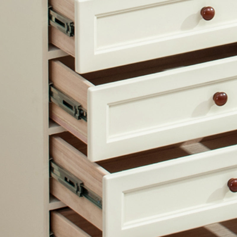 Mid-Century Modern Wood Accent Chest with Drawers Side Cabinet