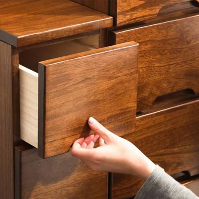 44 "hoge houten 6-lads accentborstkant vierkante bovenkant zonder handkastje