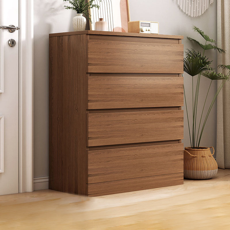 引き出し付きのコンテンポラリースタイルの木材アクセントチェストサイドキャビネット