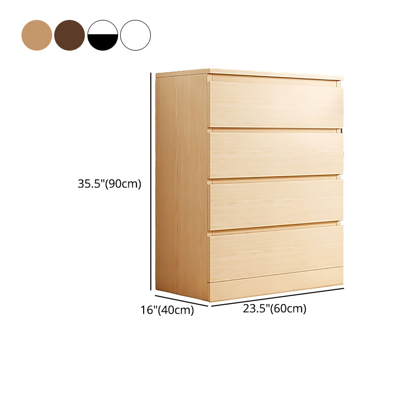 Gabinete lateral de cofre de acento de madera de estilo contemporáneo con cajones