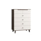 Wooden Storage Drawer Accent Chest White and Blue Cabinet with Drawers
