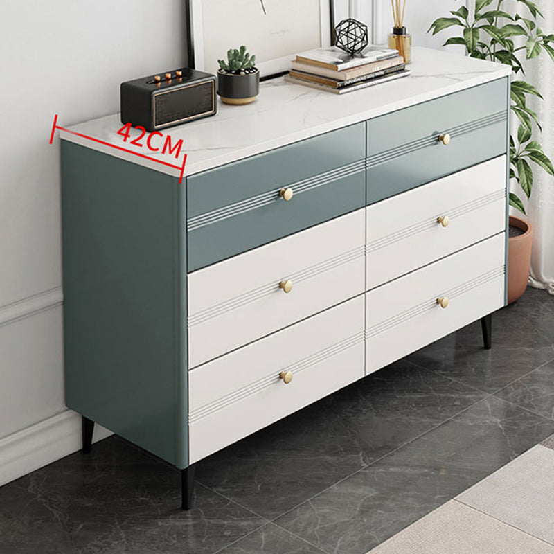 Cassetto in legno accento toracano bianco mobile bianco e blu con cassetti