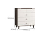 Wooden Storage Drawer Accent Chest White and Blue Cabinet with Drawers