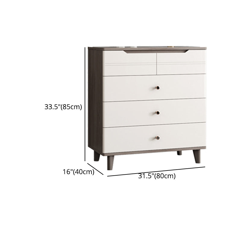 木製の収納引き出しアクセントチェストホワイトとブルーのキャビネットと引き出し付き