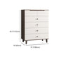 Wooden Storage Drawer Accent Chest White and Blue Cabinet with Drawers