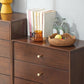 13.77" Wide /15.35" Wide Accent Cabinet Solid Wood 3/4/5  Drawers Cabinet in Brown