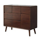 13.77 "ワイド/15.35"幅のアクセントキャビネットソリッドウッド3/4/5引き出しキャビネットブラウンのキャビネット