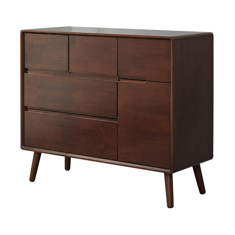 13.77 "Wide /15.35" brede accentkast vast hout 3/4/5 laden Kast in bruin