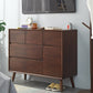 13.77 "ワイド/15.35"幅のアクセントキャビネットソリッドウッド3/4/5引き出しキャビネットブラウンのキャビネット