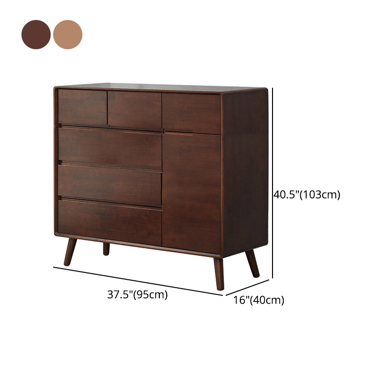 13.77 "ワイド/15.35"幅のアクセントキャビネットソリッドウッド3/4/5引き出しキャビネットブラウンのキャビネット