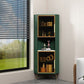 15.74" Wide Wood Corner Accent Cabinet with 2 Door Contemporary Side Cabinet 15.7"L x 15.7"W x 59"H Green Clearhalo 'Cabinets & Chests' 'cabinets_chests' 'furn' 'furn_cabinets_chests' 'Furniture' 'Living Room Furniture' 5346912