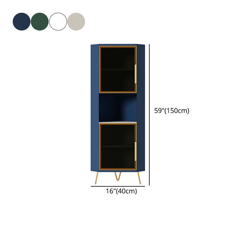 15.74" Wide Wood Corner Accent Cabinet with 2 Door Contemporary Side Cabinet Clearhalo 'Cabinets & Chests' 'cabinets_chests' 'furn' 'furn_cabinets_chests' 'Furniture' 'Living Room Furniture' 5346915