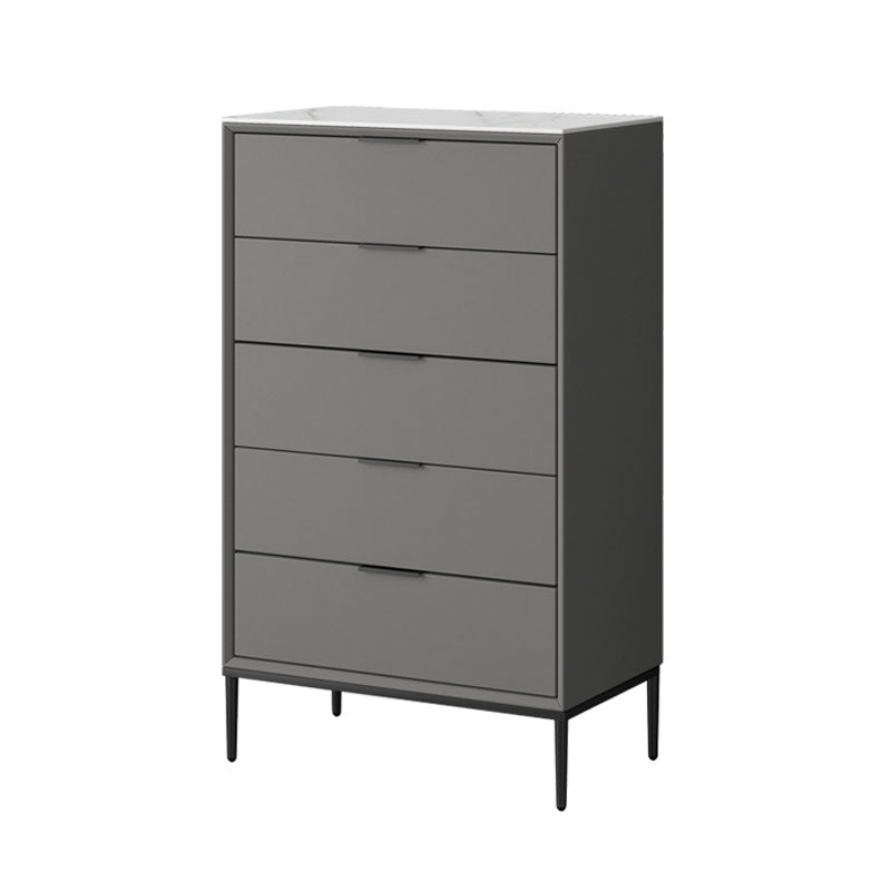 23.62" Wide 15.74" High 3/4/5 - Drawer Accent Chest,Bar Pulls Chest Soft Close Drawers 24"L x 16"W x 45"H Grey Clearhalo 'Cabinets & Chests' 'cabinets_chests' 'furn' 'furn_cabinets_chests' 'Furniture' 'Living Room Furniture' 5346927