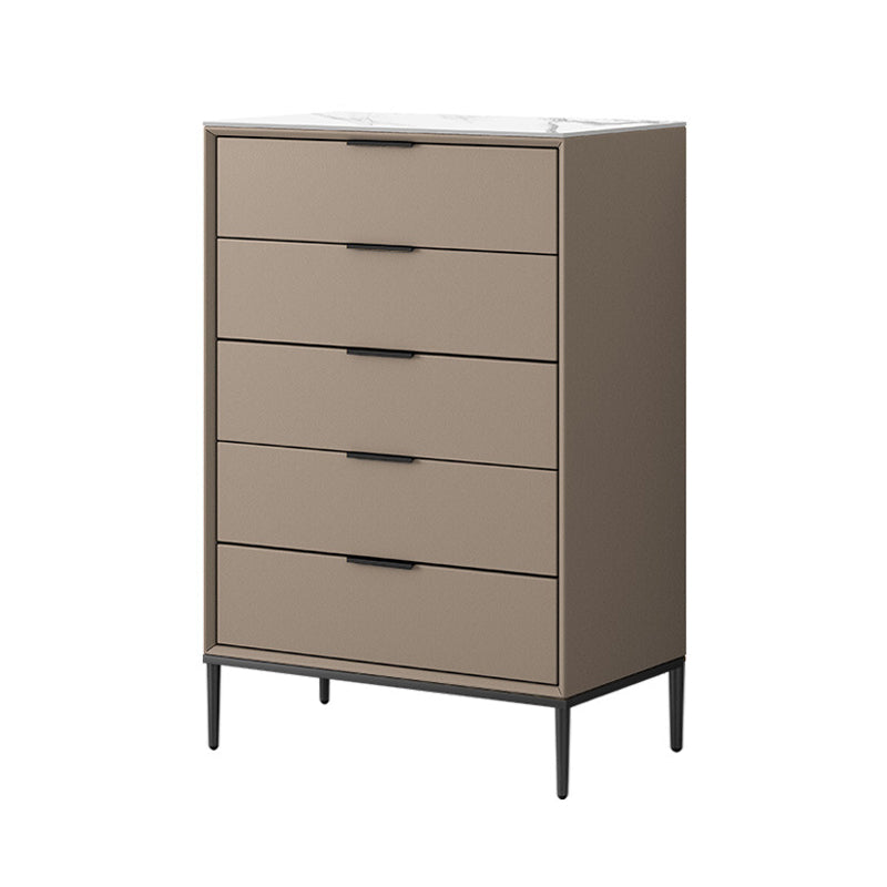 23.62" Wide 15.74" High 3/4/5 - Drawer Accent Chest,Bar Pulls Chest Soft Close Drawers 24"L x 16"W x 45"H Dark Khaki Clearhalo 'Cabinets & Chests' 'cabinets_chests' 'furn' 'furn_cabinets_chests' 'Furniture' 'Living Room Furniture' 5346934