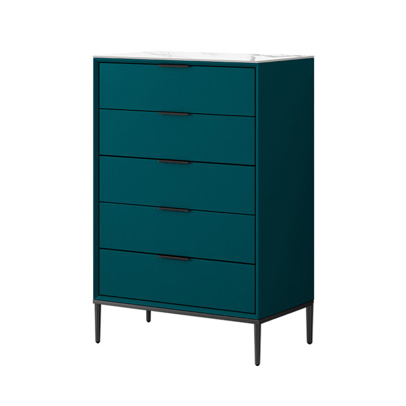 23.62" Wide 15.74" High 3/4/5 - Drawer Accent Chest,Bar Pulls Chest Soft Close Drawers 24"L x 16"W x 45"H Blackish Green Clearhalo 'Cabinets & Chests' 'cabinets_chests' 'furn' 'furn_cabinets_chests' 'Furniture' 'Living Room Furniture' 5346935