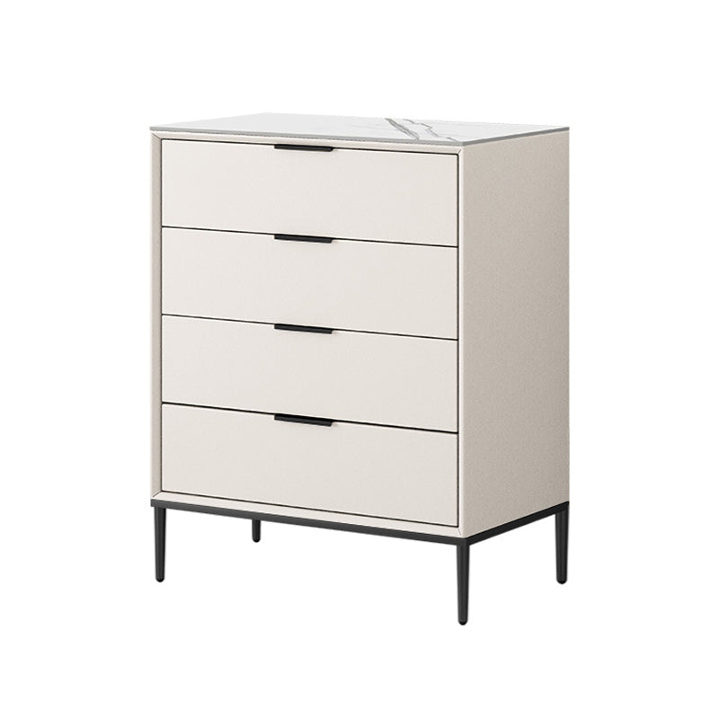 23.62" Wide 15.74" High 3/4/5 - Drawer Accent Chest,Bar Pulls Chest Soft Close Drawers 24"L x 16"W x 37"H Off-White Clearhalo 'Cabinets & Chests' 'cabinets_chests' 'furn' 'furn_cabinets_chests' 'Furniture' 'Living Room Furniture' 5346946