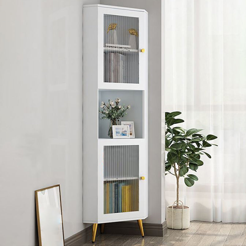 Corner Wood Accent Cabinet with 2 Door Contemporary Side Cabinet Clearhalo 'Cabinets & Chests' 'cabinets_chests' 'furn' 'furn_cabinets_chests' 'Furniture' 'Living Room Furniture' 5346952