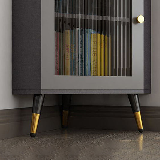 Corner Wood Accent Cabinet with 2 Door Contemporary Side Cabinet Clearhalo 'Cabinets & Chests' 'cabinets_chests' 'furn' 'furn_cabinets_chests' 'Furniture' 'Living Room Furniture' 5346956