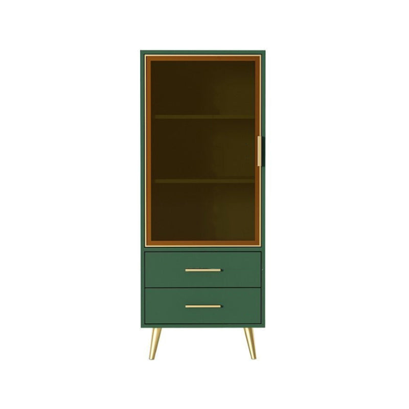 Armoire à accent en bois rectangle avec 1 porte et 2 tiroirs armoire latérale contemporaine