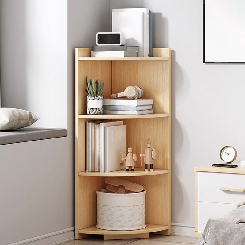 Corner Wood Accent Chest with Shelves Contemporary Side Cabinet 12"L x 12"W x 47"H Natural Clearhalo 'Cabinets & Chests' 'cabinets_chests' 'furn' 'furn_cabinets_chests' 'Furniture' 'Living Room Furniture' 5347017