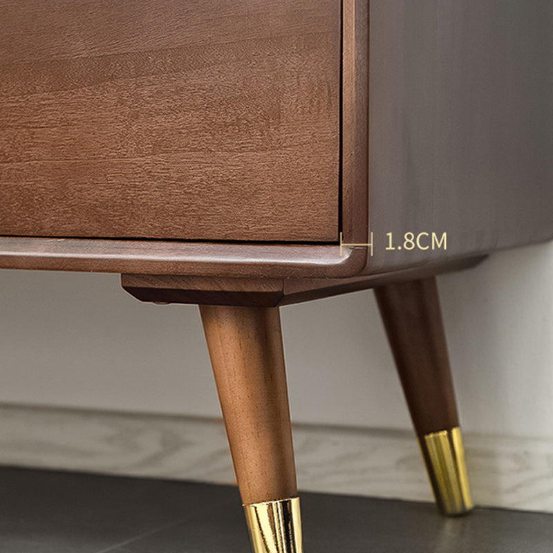 Cassa di accento in legno massiccio con cassetto un mobile laterale contemporaneo