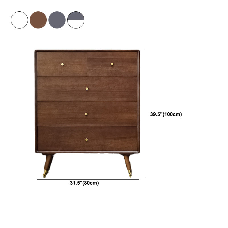 Coffre d'accent en bois massif avec tiroir armoire latérale contemporaine