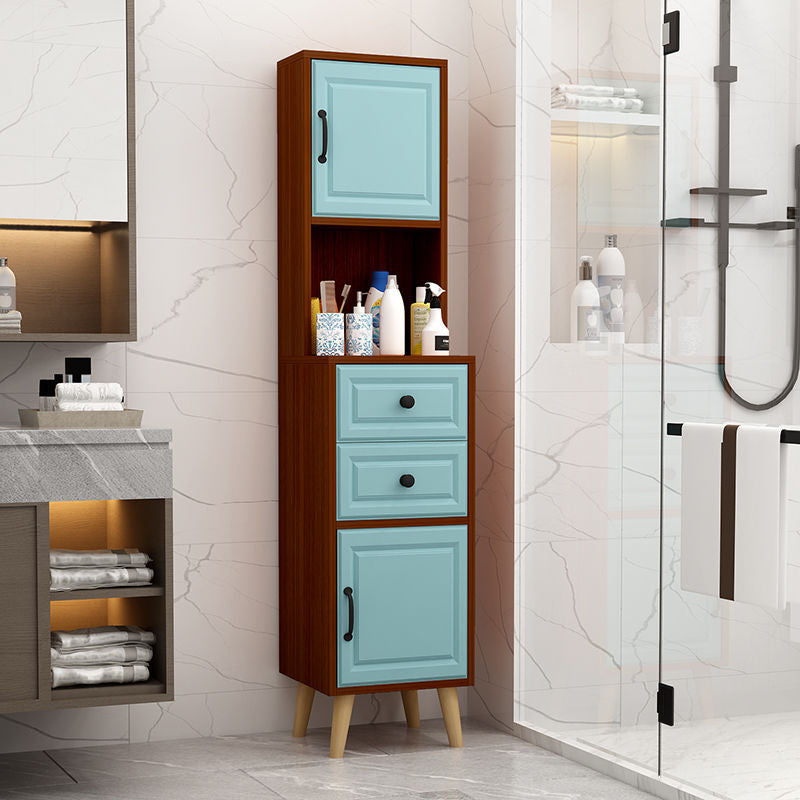 Contemporary Rectangle 2 - Doors 2 - Drawer Standard Bar Pulls Chest Blue Brown Clearhalo 'Cabinets & Chests' 'cabinets_chests' 'furn' 'furn_cabinets_chests' 'Furniture' 'Living Room Furniture' 5347106