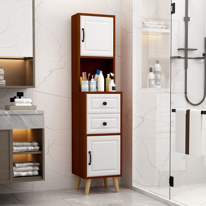 Contemporary Rectangle 2 - Doors 2 - Drawer Standard Bar Pulls Chest White Brown Clearhalo 'Cabinets & Chests' 'cabinets_chests' 'furn' 'furn_cabinets_chests' 'Furniture' 'Living Room Furniture' 5347115