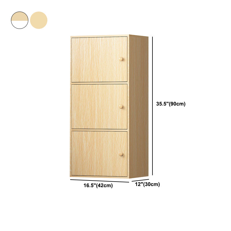 Rectángulo contemporáneo de madera fabricada con perillas con puertas cofre