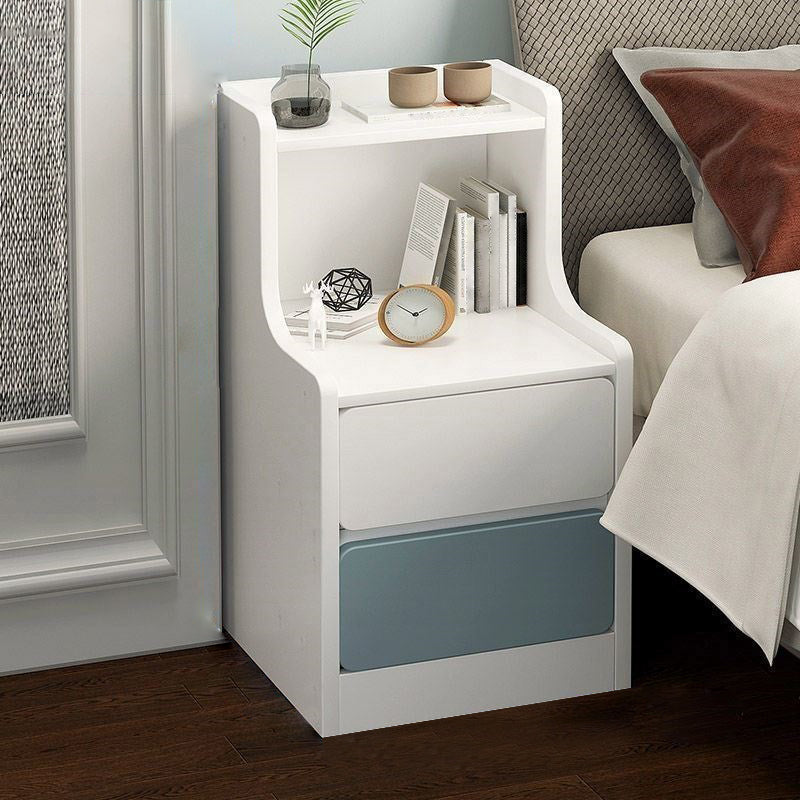 Contemporary Rectangle Manufactured Wood Grooves Accent Chest 12"L x 14"W x 27.5"H 2 Clearhalo 'Cabinets & Chests' 'cabinets_chests' 'furn' 'furn_cabinets_chests' 'Furniture' 'Living Room Furniture' 5347142