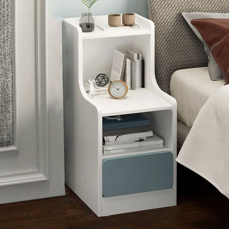 Contemporary Rectangle Manufactured Wood Grooves Accent Chest 12"L x 14"W x 27.5"H 1 Clearhalo 'Cabinets & Chests' 'cabinets_chests' 'furn' 'furn_cabinets_chests' 'Furniture' 'Living Room Furniture' 5347150