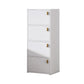 Contemporary Rectangle Standard Matte Finish Wood Knobs Chest Gold 4 White Clearhalo 'Cabinets & Chests' 'cabinets_chests' 'furn' 'furn_cabinets_chests' 'Furniture' 'Living Room Furniture' 5347189
