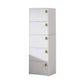 Contemporary Rectangle Standard Matte Finish Wood Knobs Chest Gold 5 White Clearhalo 'Cabinets & Chests' 'cabinets_chests' 'furn' 'furn_cabinets_chests' 'Furniture' 'Living Room Furniture' 5347190