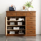 Mid-Century Modern Rectangle Accent Chests and Cabinets in Brown/white