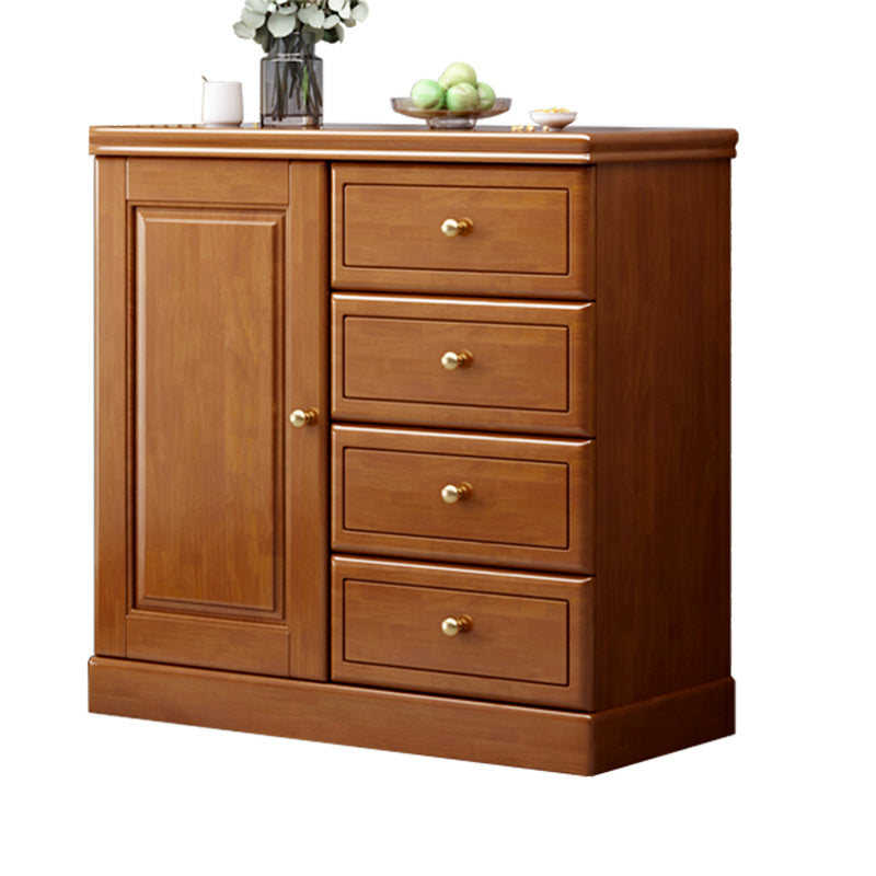 Coffres et armoires d'accent rectangle moderne du milieu du siècle en marron / blanc