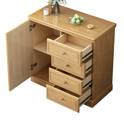 Mid-Century Modern Rectangle Accent Chests and Cabinets in Brown/white