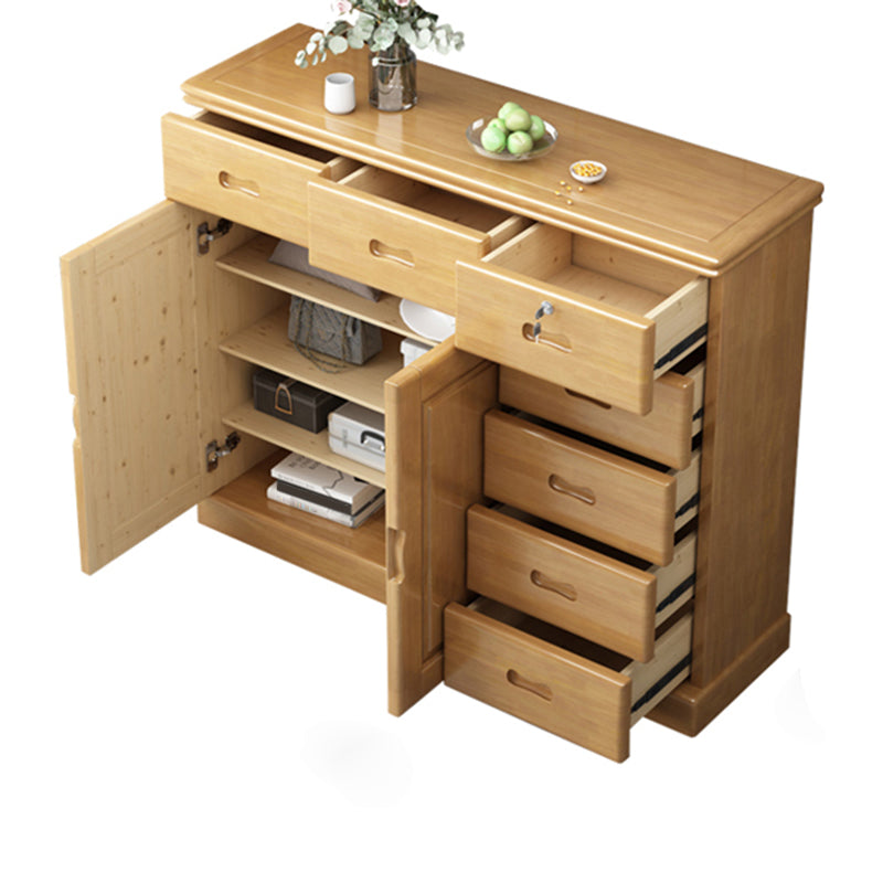 Coffres et armoires d'accent rectangle moderne du milieu du siècle en marron / blanc