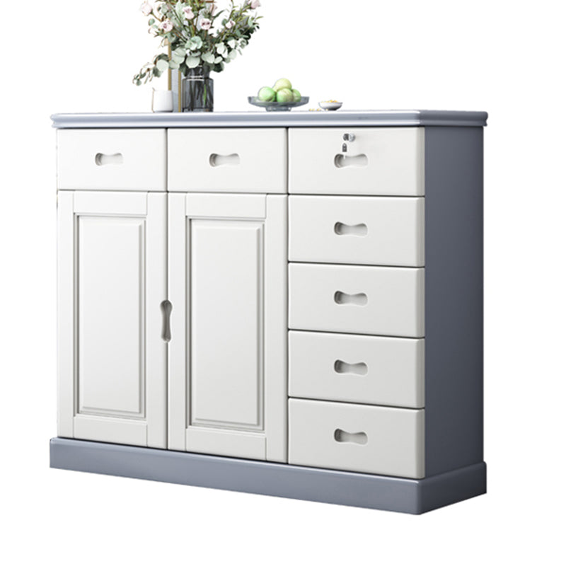 Mid-Century Modern Rectangle Accent Chests and Cabinets in Brown/white