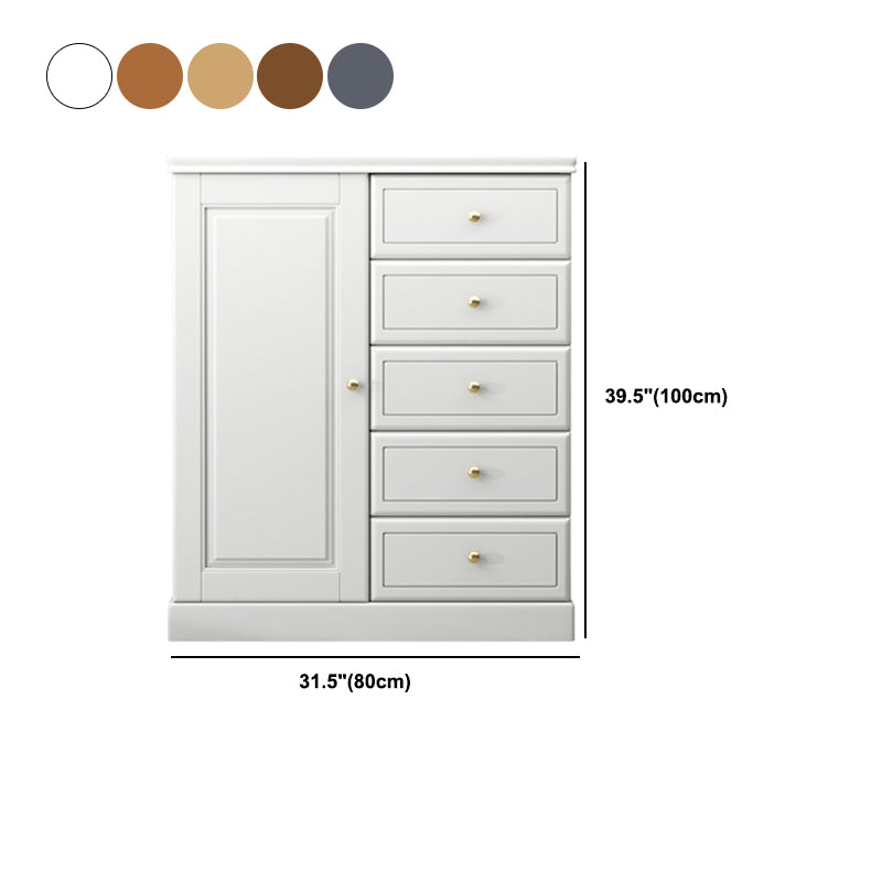 Coffres et armoires d'accent rectangle moderne du milieu du siècle en marron / blanc