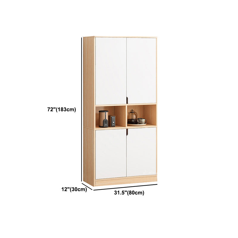 Barra in legno massiccio di rettangolo contemporaneo tira forti e armadi di accento