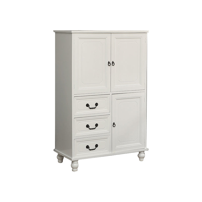 Mid-Century Modern Rectangle Brown Standard with Drawer Drop Handles Chest