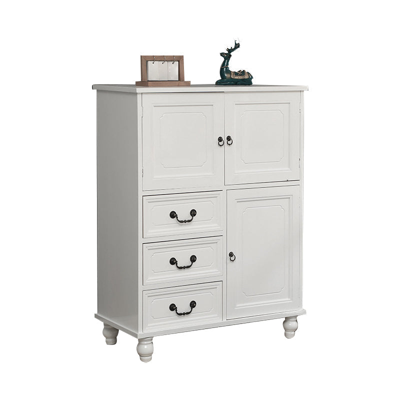 Mid-Century Modern Rectangle Brown Standard with Drawer Drop Handles Chest