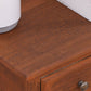 Mid-Century Modern Rectangle Brown Standard with Drawer Drop Handles Chest