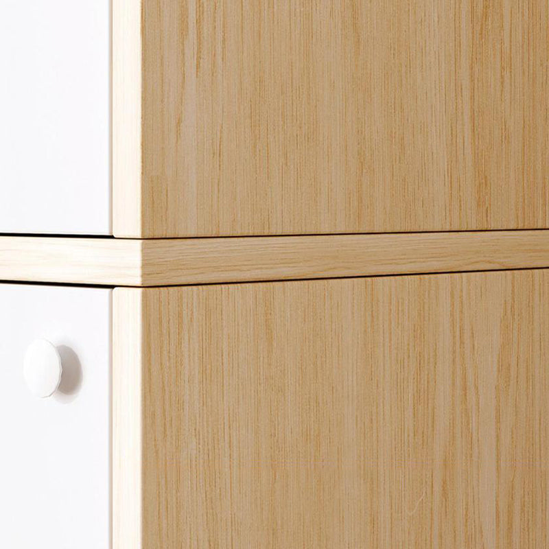 Rectangle contemporain boutons en bois standard armoire naturelle ou blanche